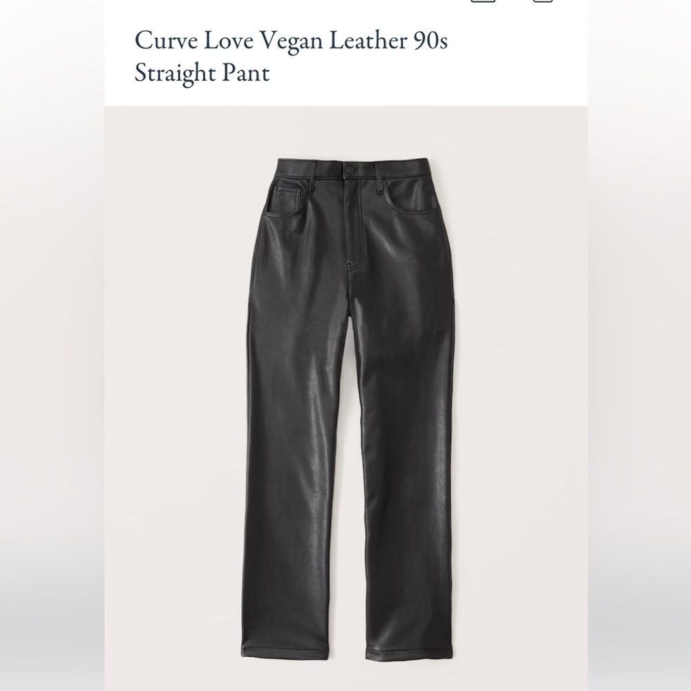 Curve Love Vegan Leather 90s Straight Pant